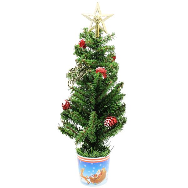 Cây Thông Mini Hai Chiều Gắn Trái Thông - Trang Trí Noel 38 cm - Chaang Chiia LP-M3