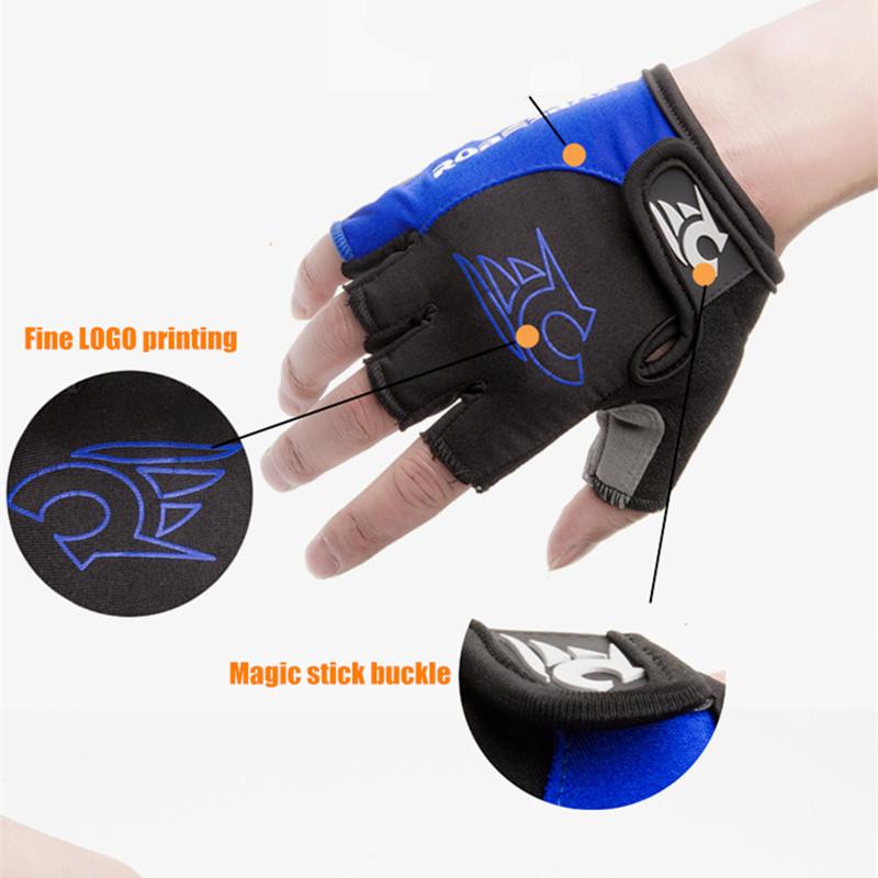 Nửa Ngón Tay Đi Xe Đạp Găng Tay Dành Cho Nam Nữ Thoáng Khí Chống Sốc Đỏ Đen Xe Đạp Xe Đạp Guantes Ciclismo Găng Tay Thể Thao M-XL