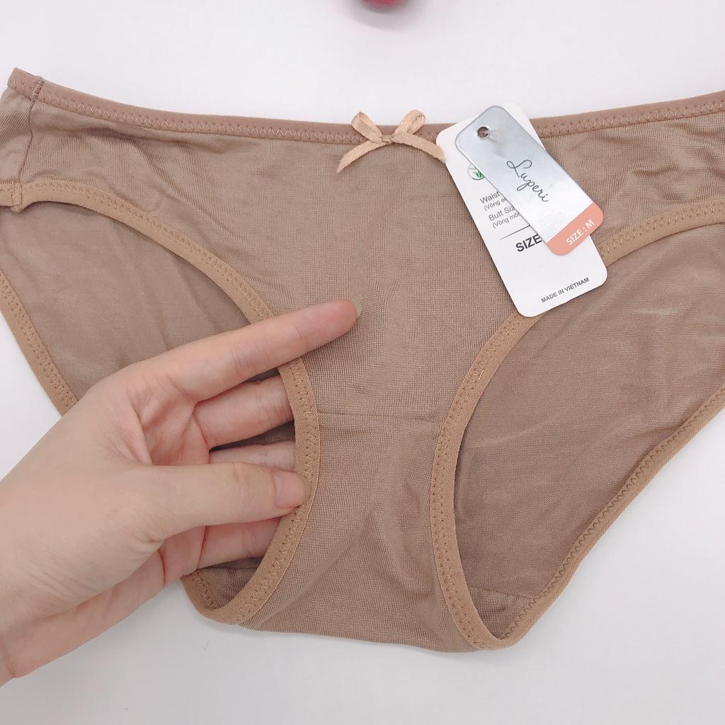 Quần Lót Nữ Cotton Nhập Khẩu Cạp Vừa LUPERI SP748 Dáng Bikini Mềm Mịn, Co Giãn Không Lằn Mông Kháng Khuẩn Khử Mùi Tốt