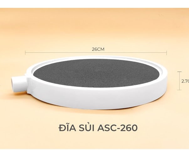 Đĩa Sủi Oxy Hồ Koi Mặt Đá ASC