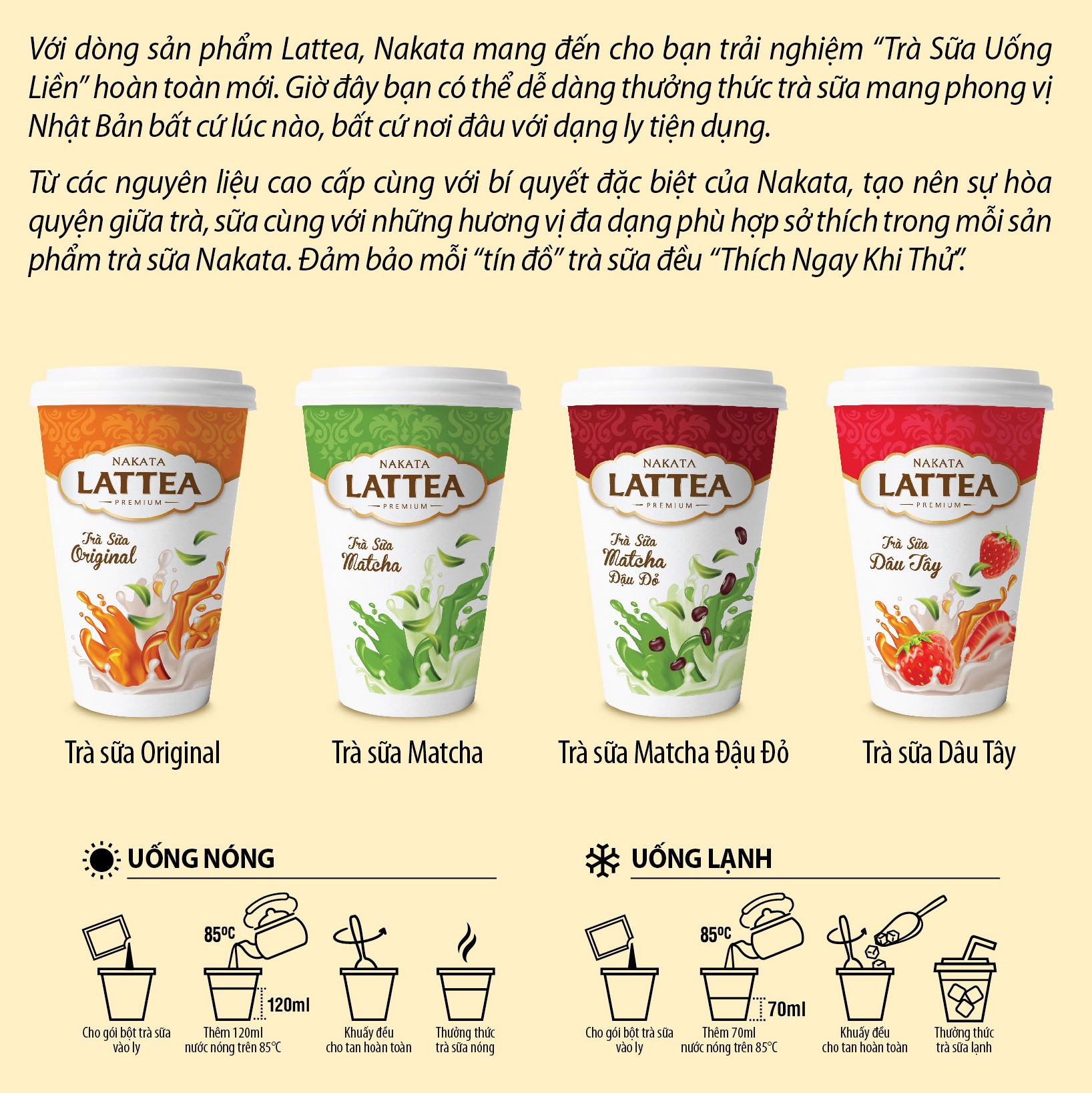 Lá»'c 3 Ly Tra Sá»¯a Matcha Ä'áº­u Ä'á» Hiá»‡u Nakata Lattea Tiki
