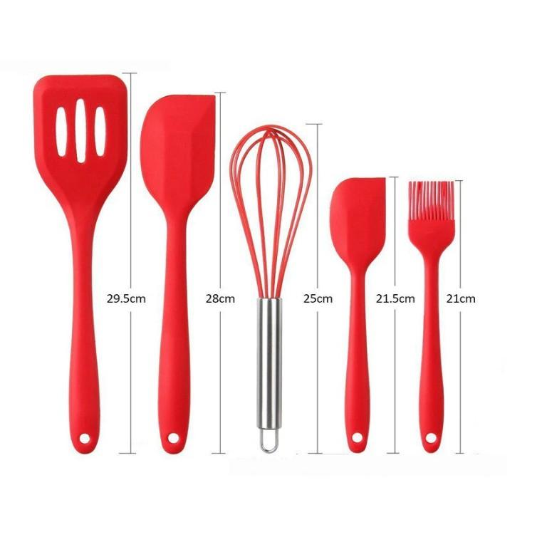 Bộ 5 dụng cụ làm bánh, nấu ăn, cao cấp, chất liệu silicon đúc