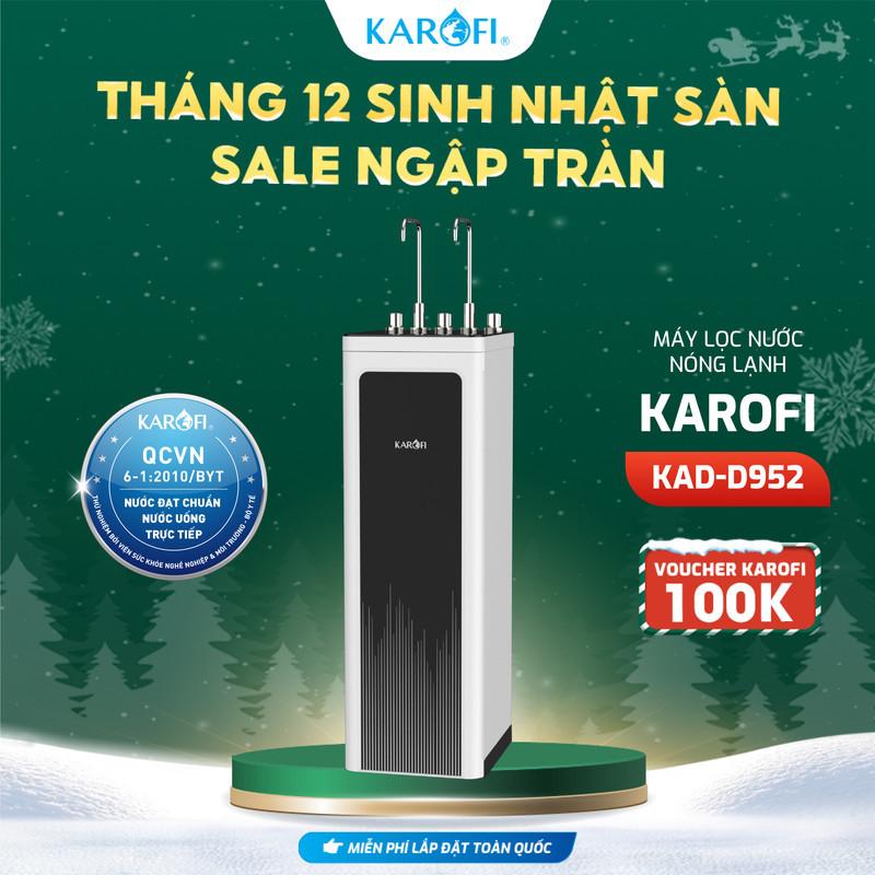 Máy lọc nước Nóng Lạnh 10 lõi KAROFI KAD - D952 màng RO chuẩn Mỹ công nghệ Smax - Bảo hành 36 tháng - Hàng Chính Hãng
