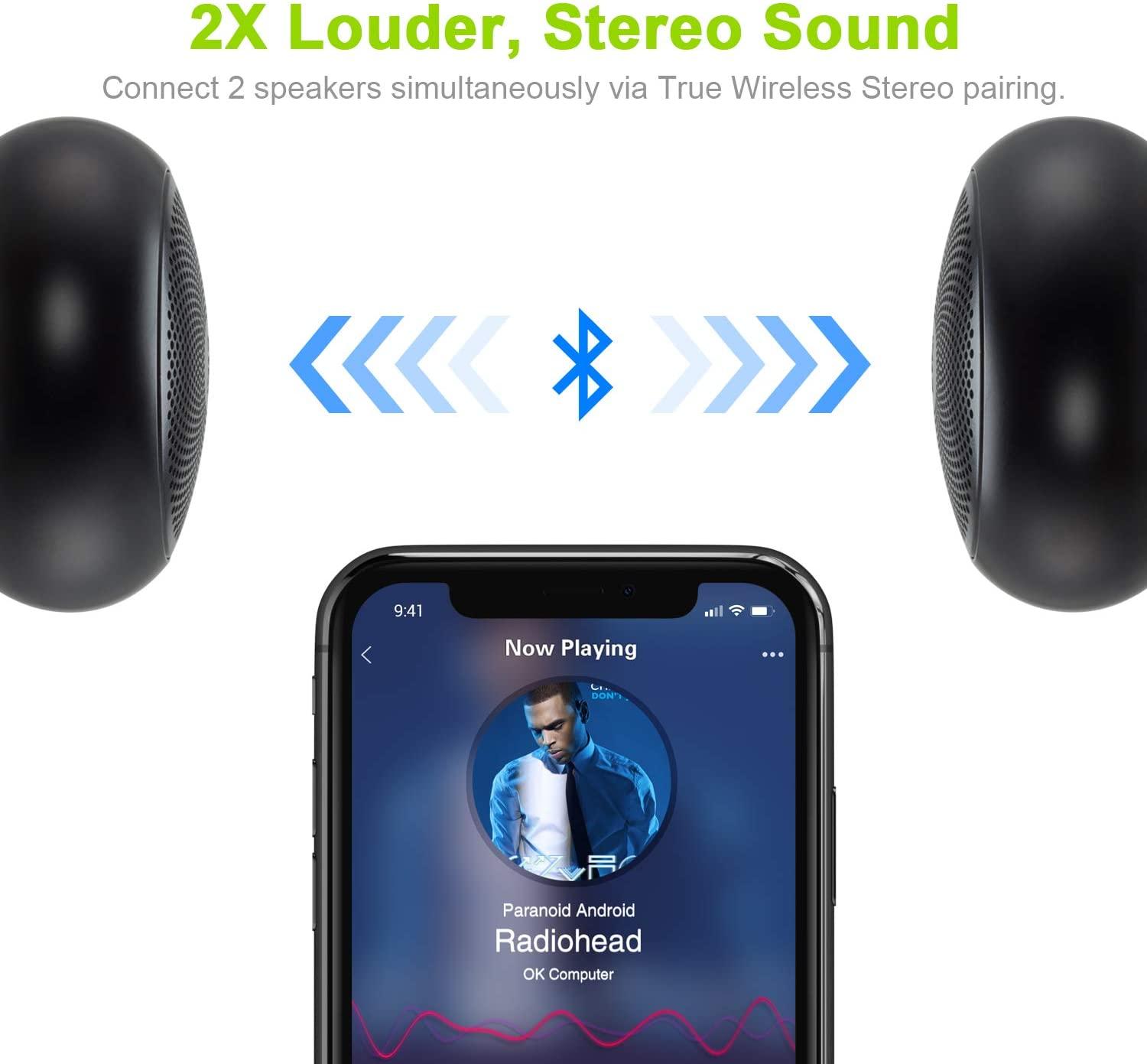 EWA A110 Loa Mini Bluetooth Không Dây Di Động Âm Thanh Lớn Bass Mạnh Vỏ Kim Loại Dành Cho Thiền Loa Siêu Trầm Loa Karaoke Color: A110mini-gray