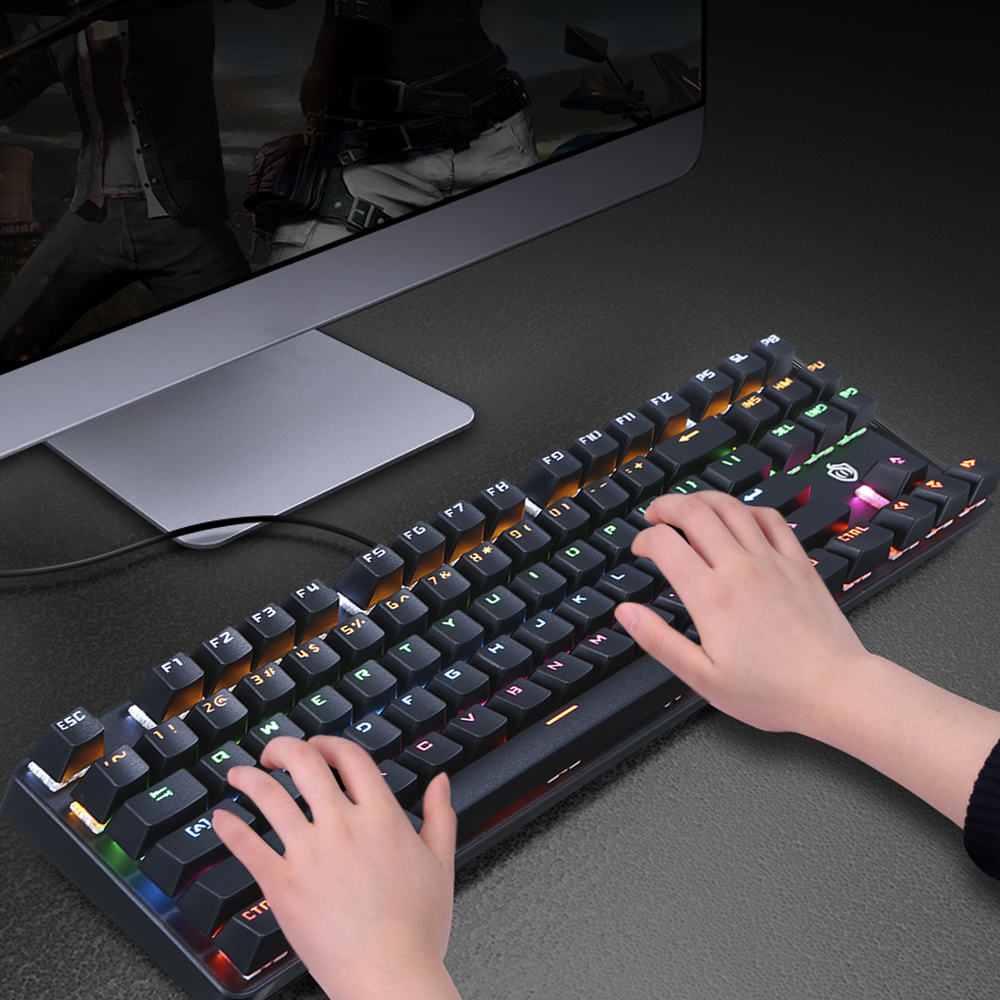 Bàn Phím USB 87 Phím Với Hiệu Ứng Ánh Sáng Đa Dạng Cho Máy Tính Xách Tay