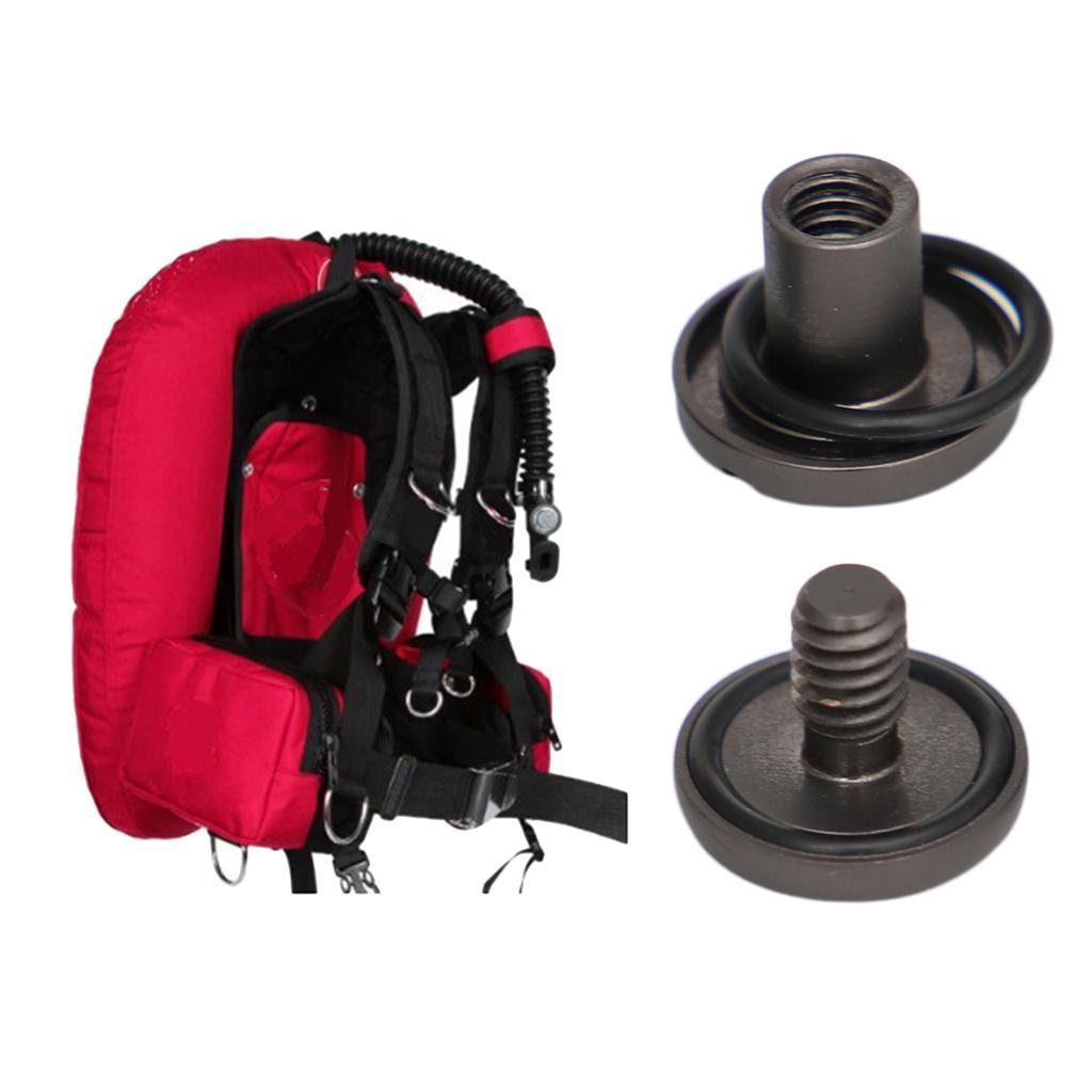 2 Packs Tech Scuba Diving Diver BCD Backplate Book Screw Dive Accessories