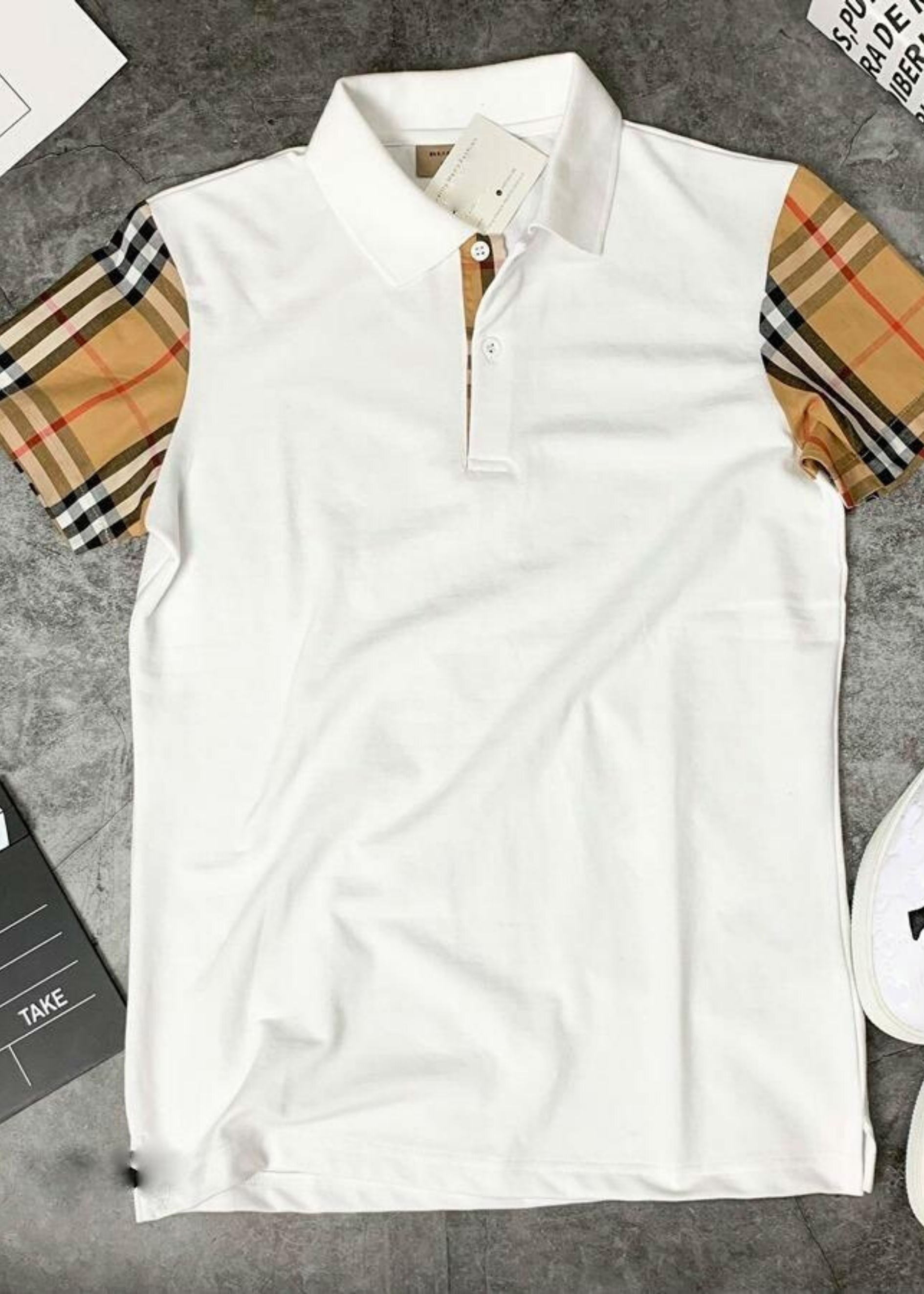 Áo Thun Nam Cổ Bẻ Họa Tiết Caro Cao Cấp