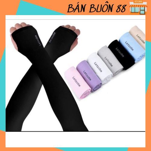BÁN SỈ 1 ĐÔI Găng Tay Chống Nắng Hàn Quốc Xỏ Ngón Let's Slim Đủ Màu Dày Dặn Ngăn Tia UV 88243