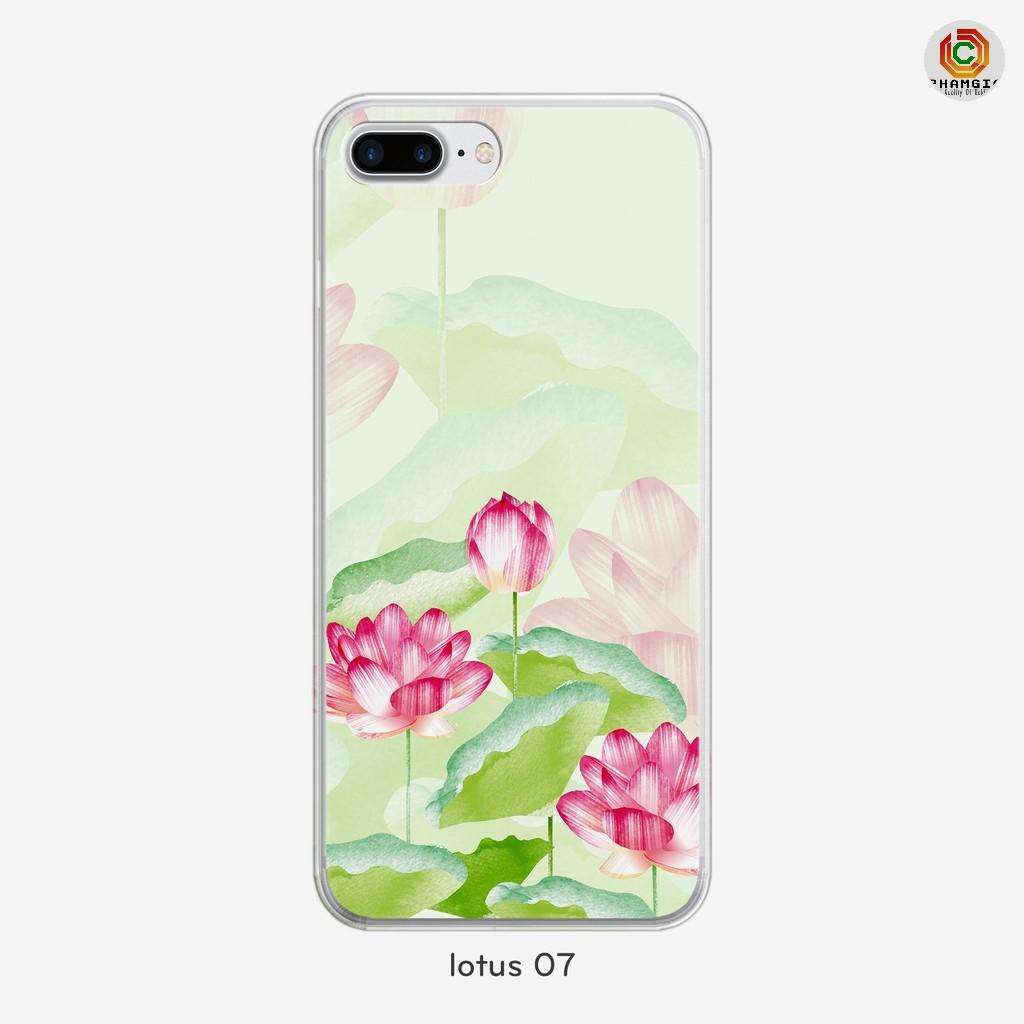 Ốp lưng hoa sen dành cho iPhone 7 PLUS 8 PLUS X XS 5 6