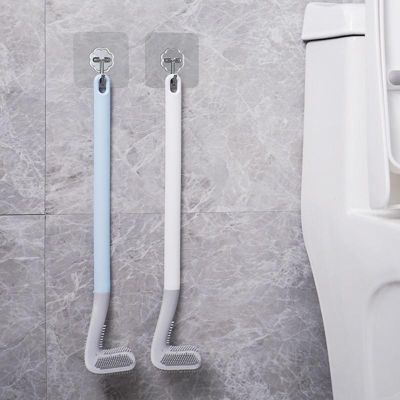 Chổi Cọ Toilet Silicon, Chổi Chà Rửa Nhà Vệ Sinh Bồn Cầu Thế Hệ Mới Siêu Sạch Có Lỗ Treo Tiện Lợi