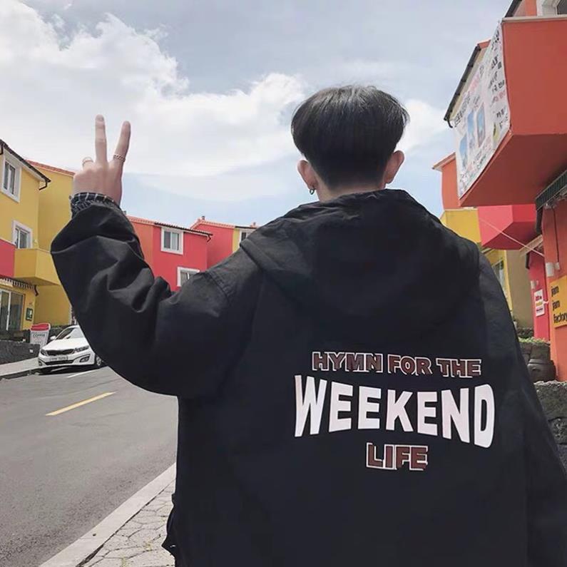 Áo khoác dù unisex form rộng WEEKEND nam nữ phong cách thời trang kim gia