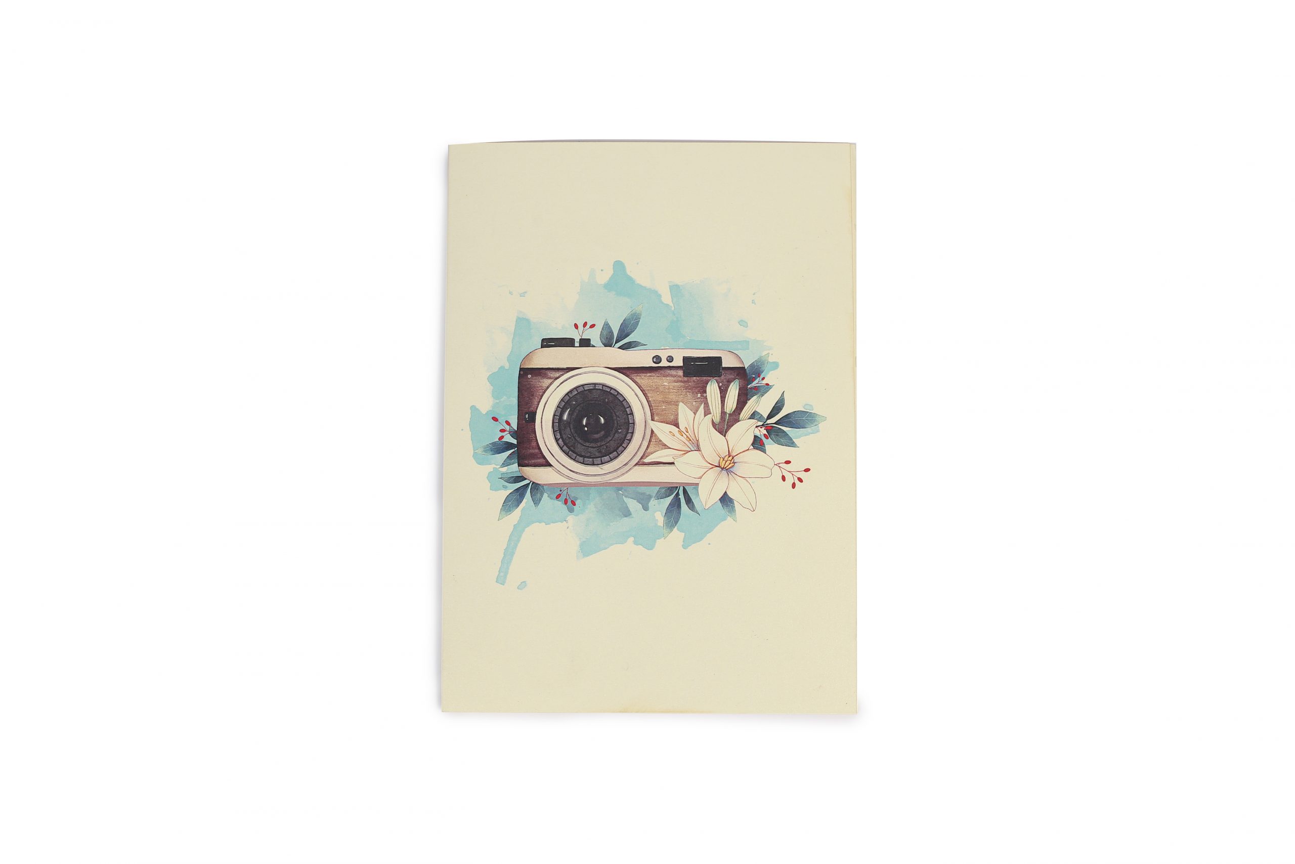 H07 -  Thiệp 3D Máy Ảnh Vintage &amp; Hoa Lily – Pop Up Card Viethands Giftshop
