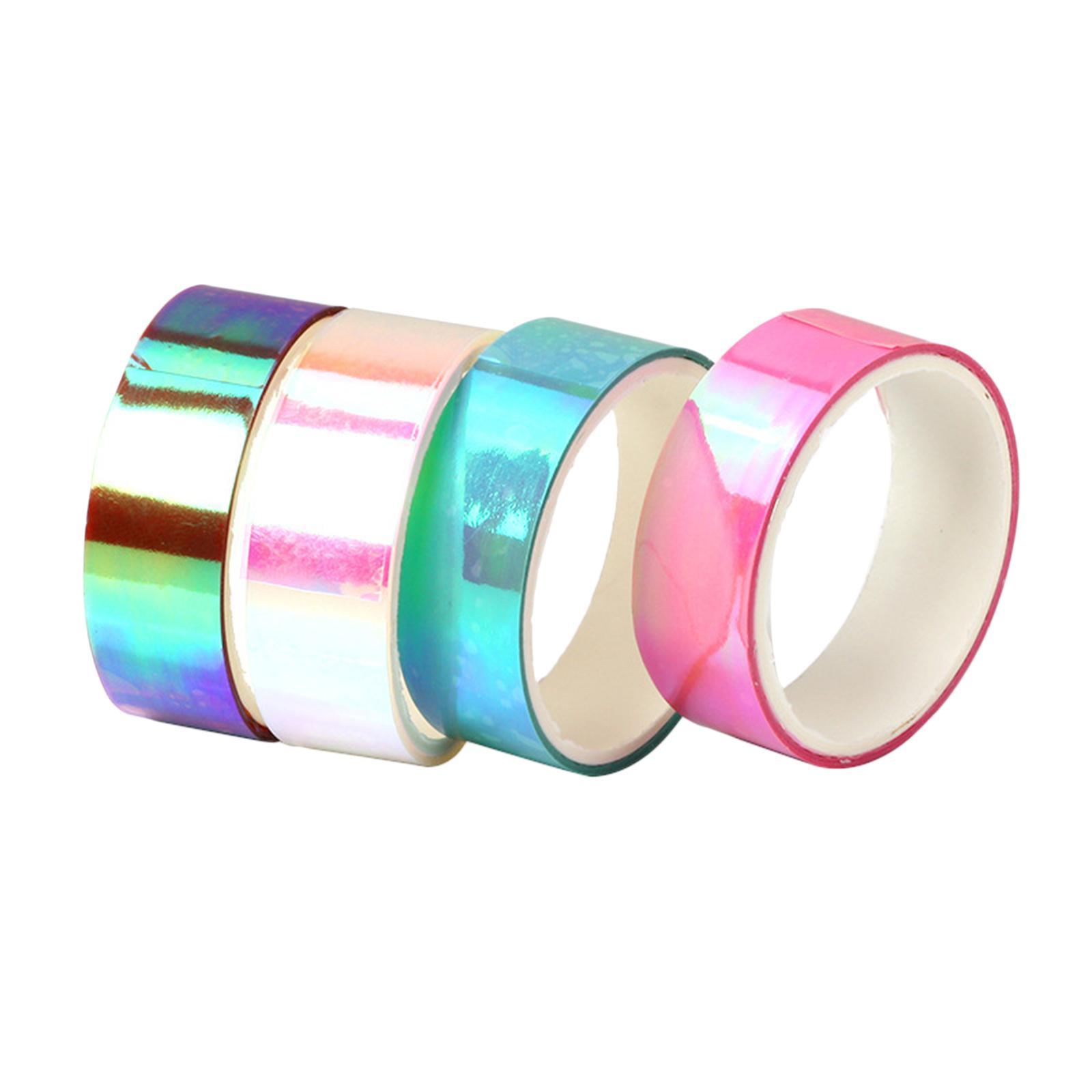 10PCS Masking Tape Sticker DIY Self Adhesive Holographic Washi Craft Decor