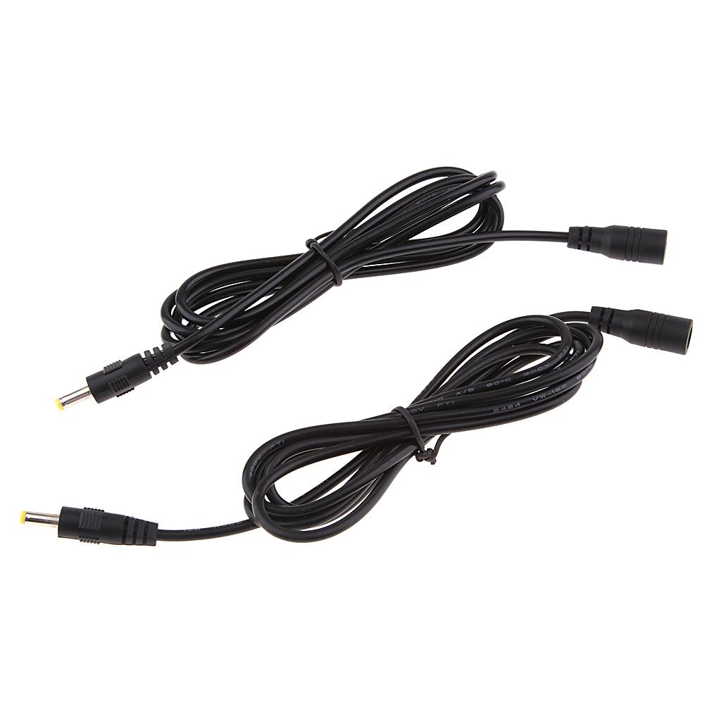 2x2x DC Power Adapter Cable 4.0x1.7mm Male Plug to Female Jack Converter 1.5M