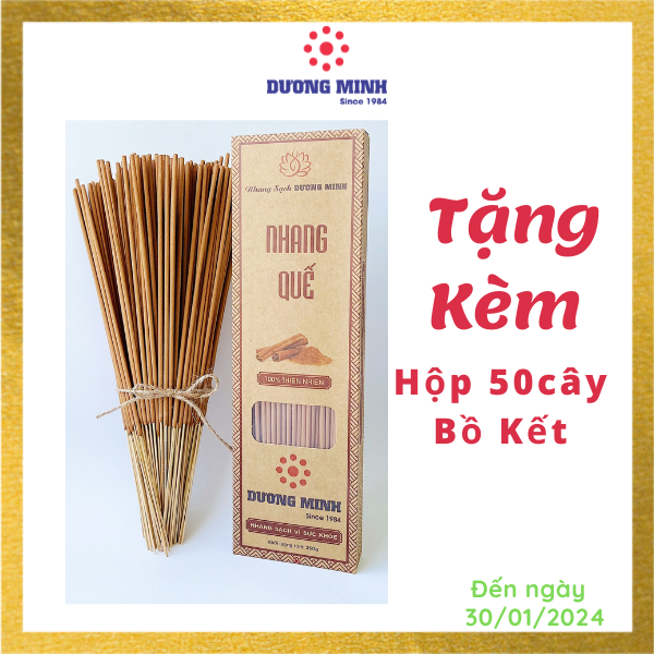 Hương nhang Quế Dương Minh nhang sạch 100% thành phần organic nhang thơm tự nhiên không hóa chất nhang cây an toàn