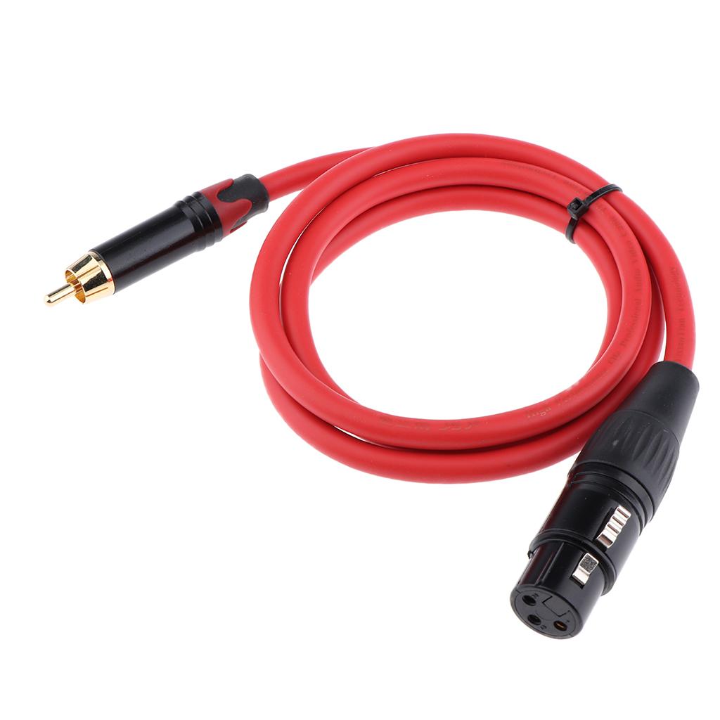 RCA Đực Sang 3 Pin XLR Nữ Headphone Micro Kết Nối Âm Thanh 1M