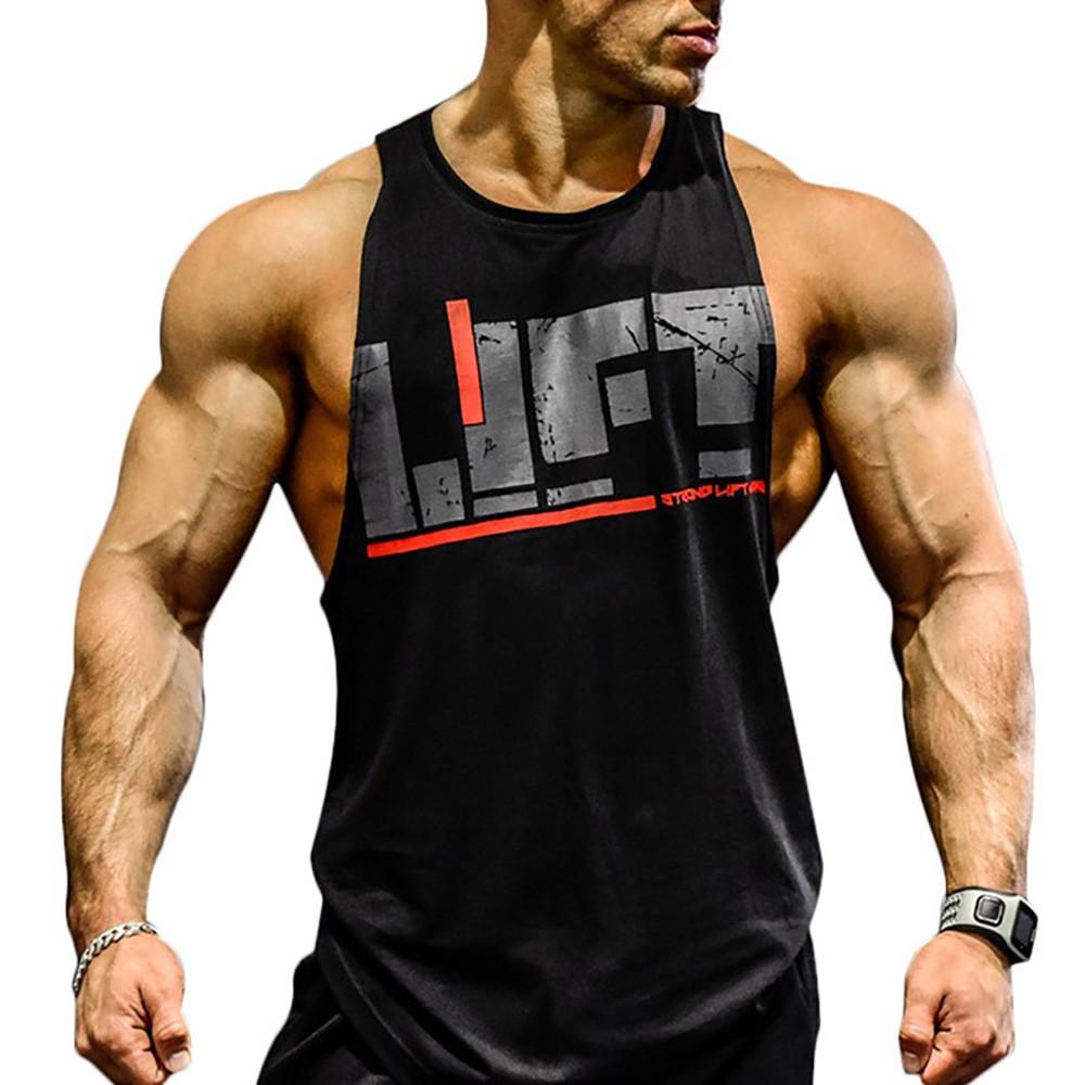 Áo Ba Lỗ Tập Gym Nam Vải Cotton Rộng Nách SA471