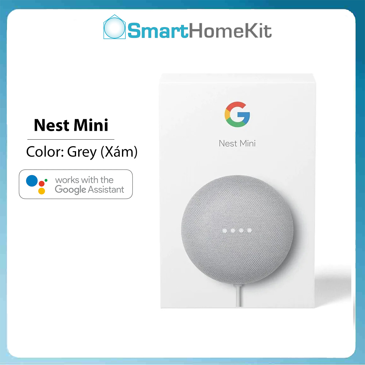 Google Nest Mini Loa thông minh tích hợp trợ lý ảo - Hàng Nhập Khẩu