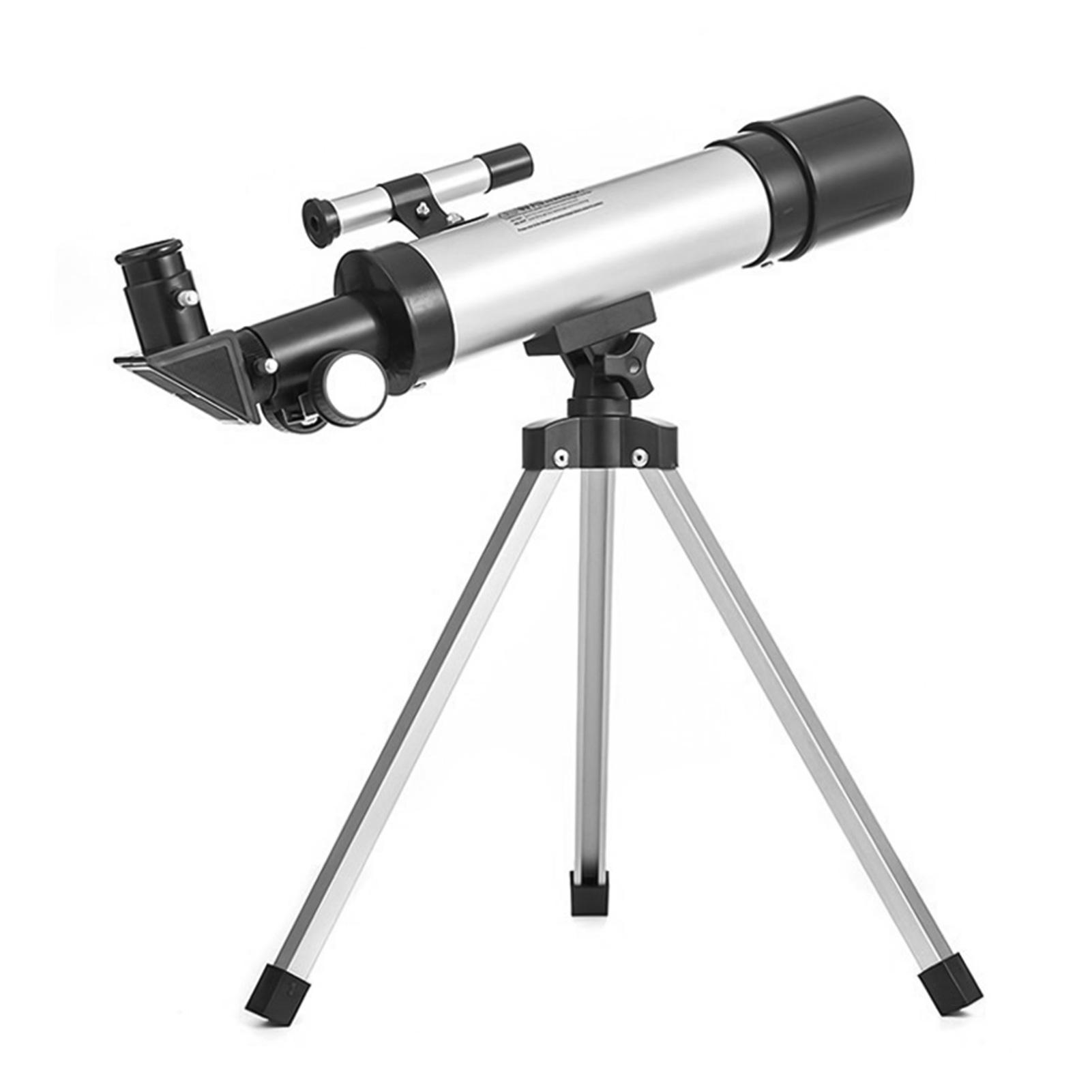 Astronomical Telescope Compact Portable Telescope of 90X Magnification with Finder Scope Adjustable Tripod for Kids