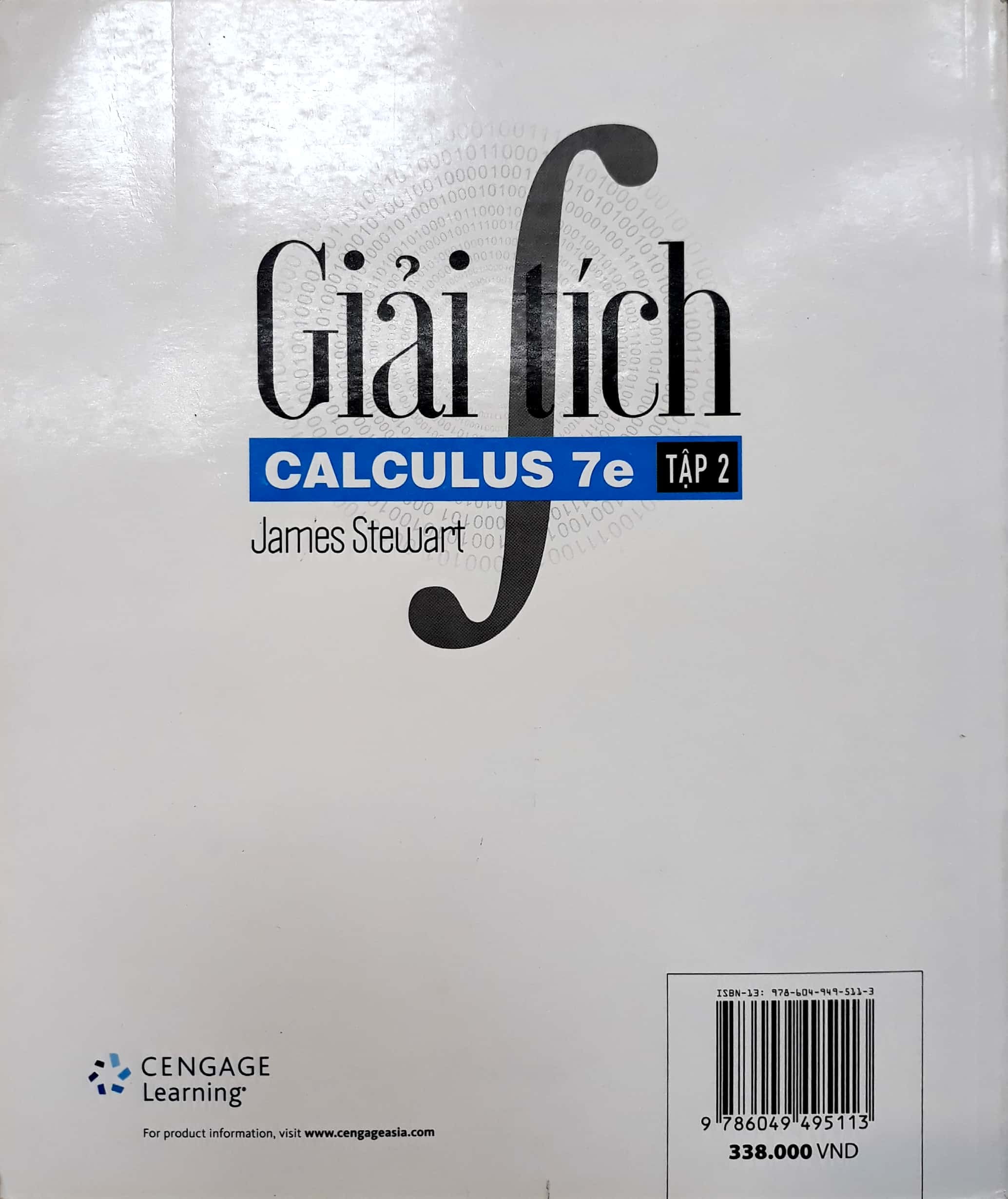Giải Tích - Tập 2 - Calculus 7e