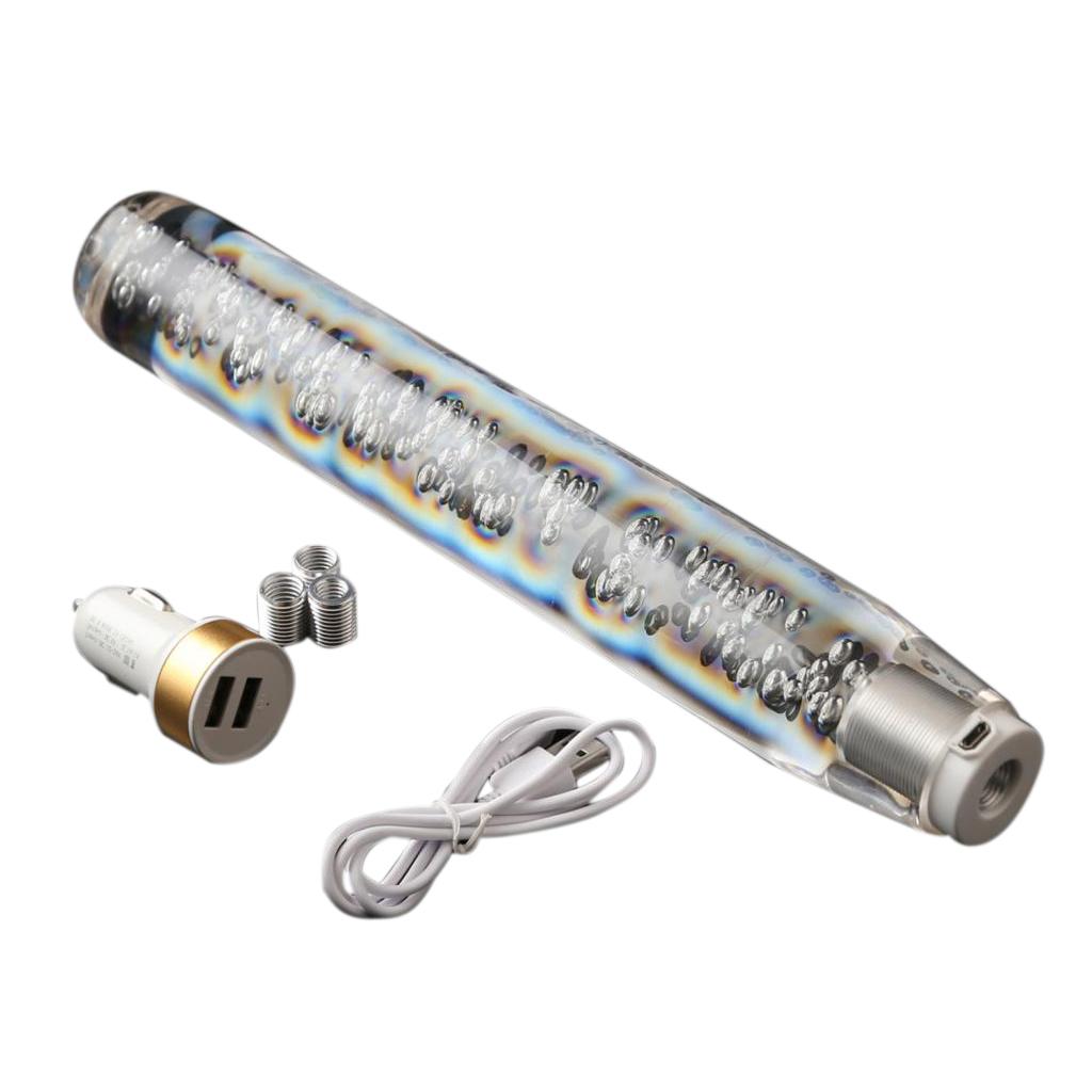 Universal LED Crystal Bubble Car Gear Stick Shift Lever Shifter Knob 30cm