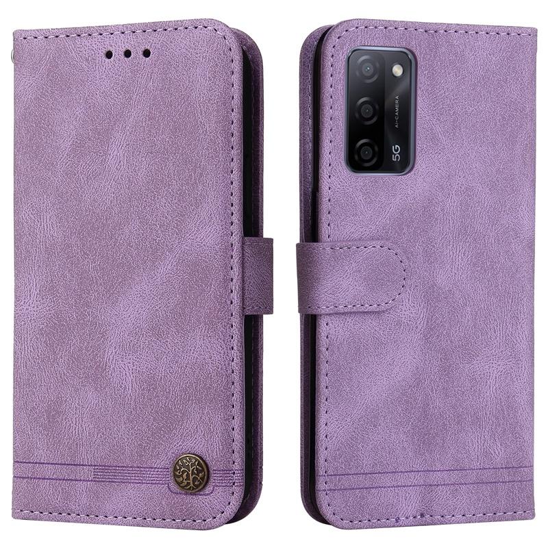 Bao da điện thoại nắp lật màu trơn cho Oppo A12 A16S A15S A35 A33 A11S A5 A9 A52 A72 A92 A54 4G A55 A93 A73 A74 A53 5G F17