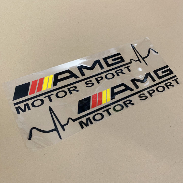 Tem dán cánh xe ô tô Sport AMG MOTOR