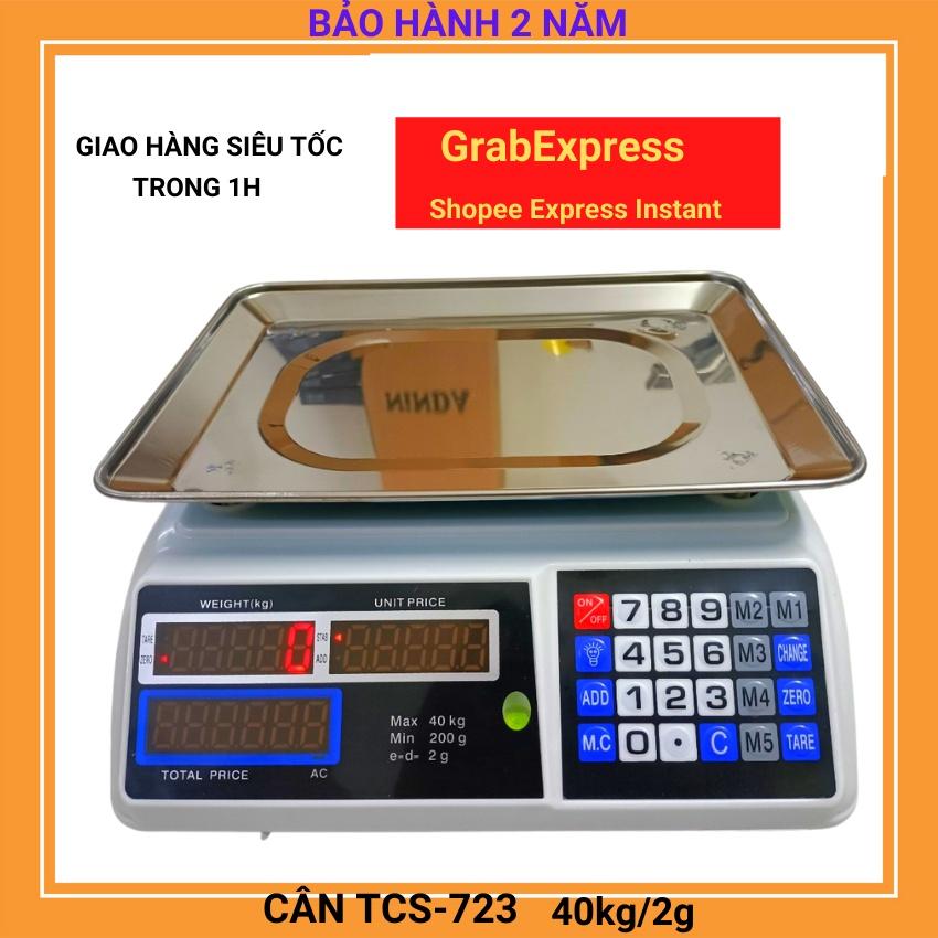 Cân điện tử nhà bếp TCS - 723 mặt cân được làm bằng inox sáng bóng
