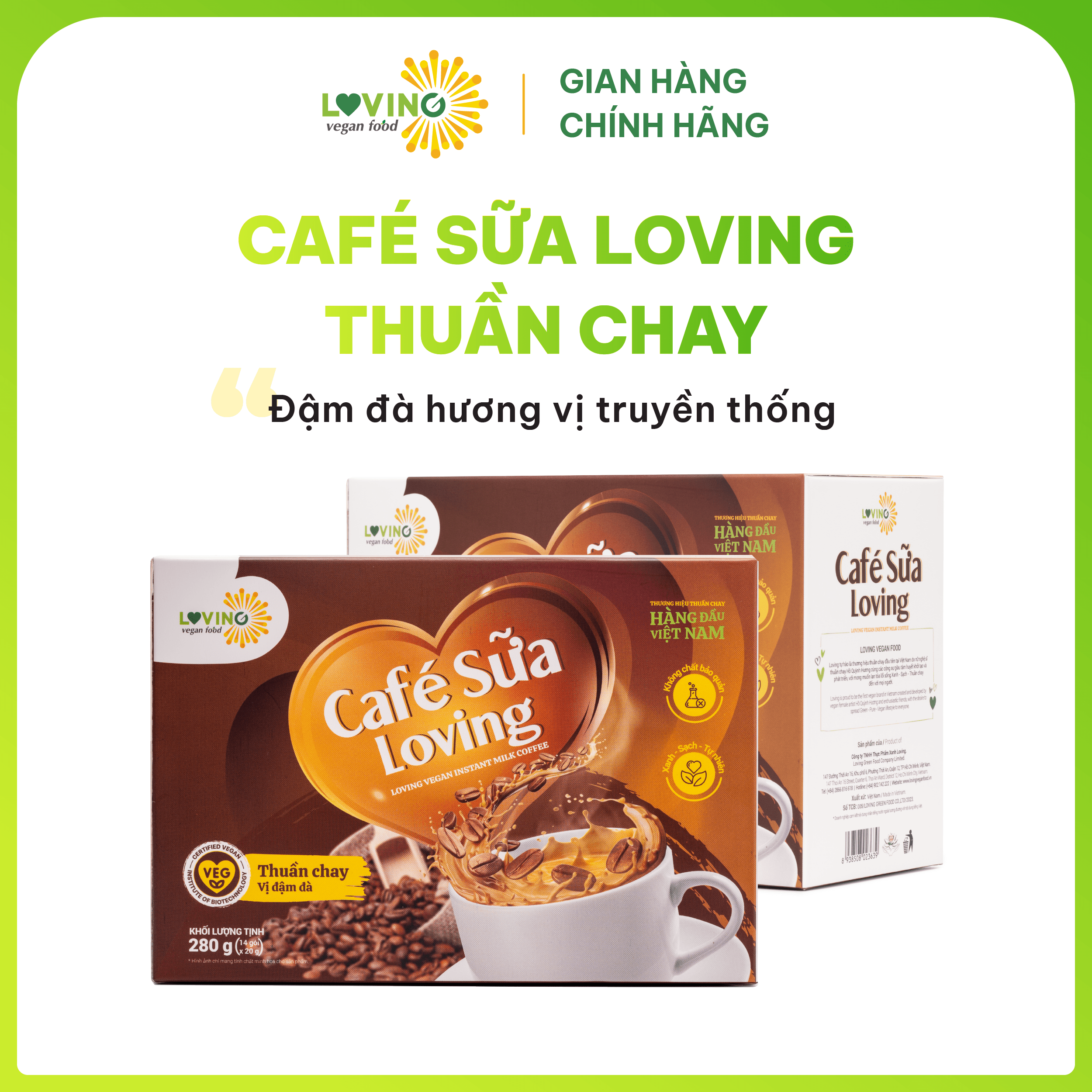 Cà Phê Sữa Loving Thuần Chay Gói 20gram