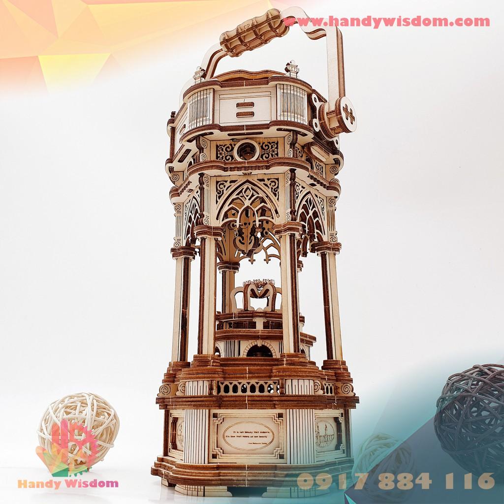 Mô hình hộp nhạc gỗ - Lồng đèn Victoria - Robotime Victorian Lantern AMK61