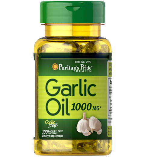 Viên uống tinh chất tỏi cải thiện hệ tiêu hóa, tăng đề kháng, tốt cho tim mạch Puritan's Pride Odorless Garlic Oil 1000mg 250 viên