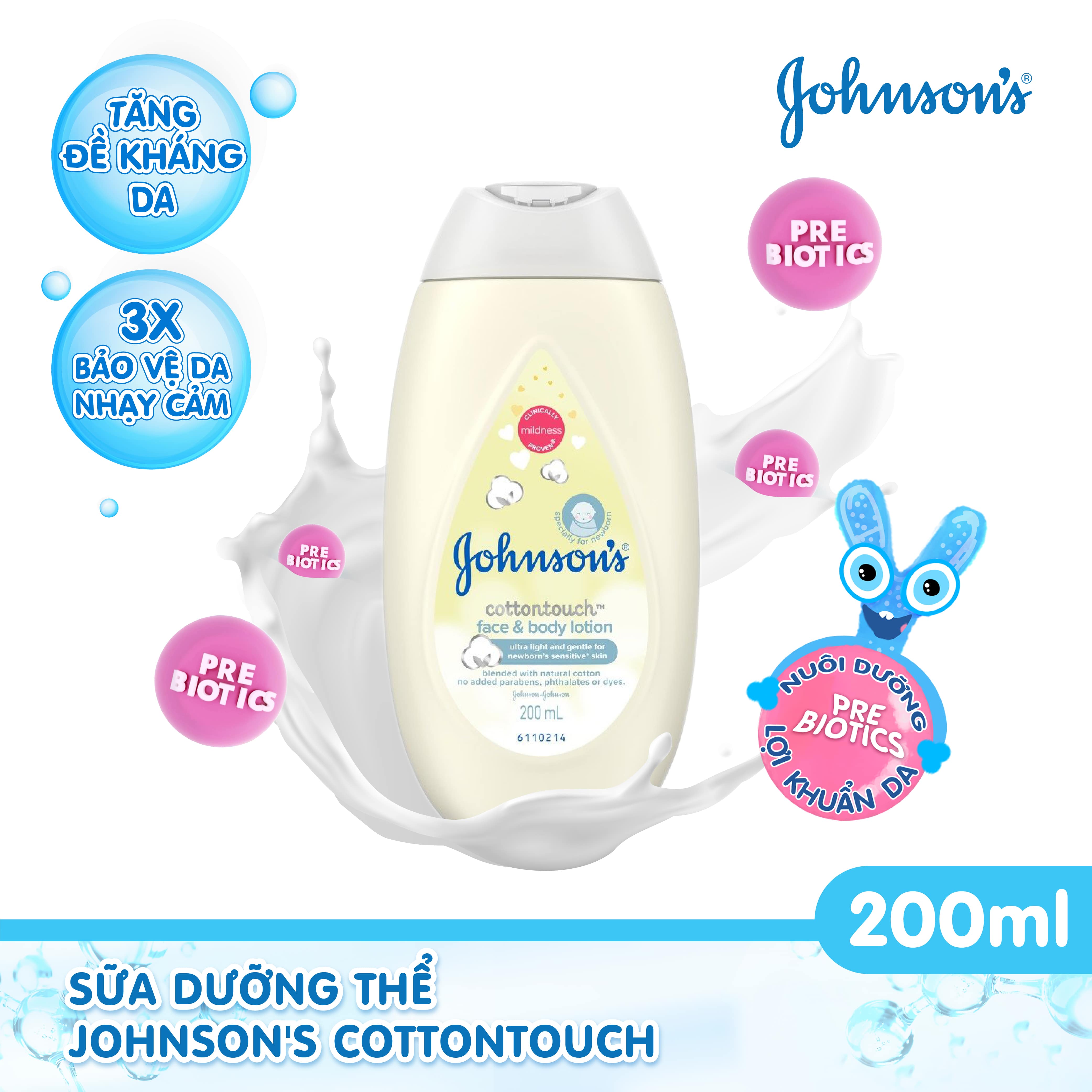 Sữa dưỡng ẩm Johnson's Baby mềm mịn (200ml)