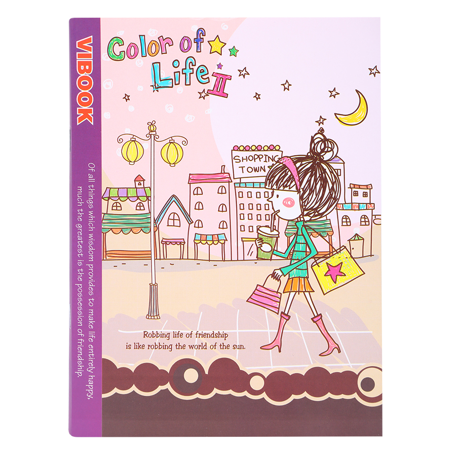 Lốc 5 Quyển Tập Vibook &quot;Color Of Life&quot; (200 Trang) - Mẫu Ngẫu Nhiên