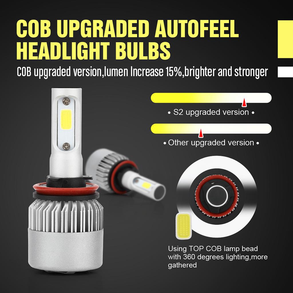 4 Piece LED Headlight Bulb H11/H9/H8/H1 6000K Conversion Kit 72W 7200lm