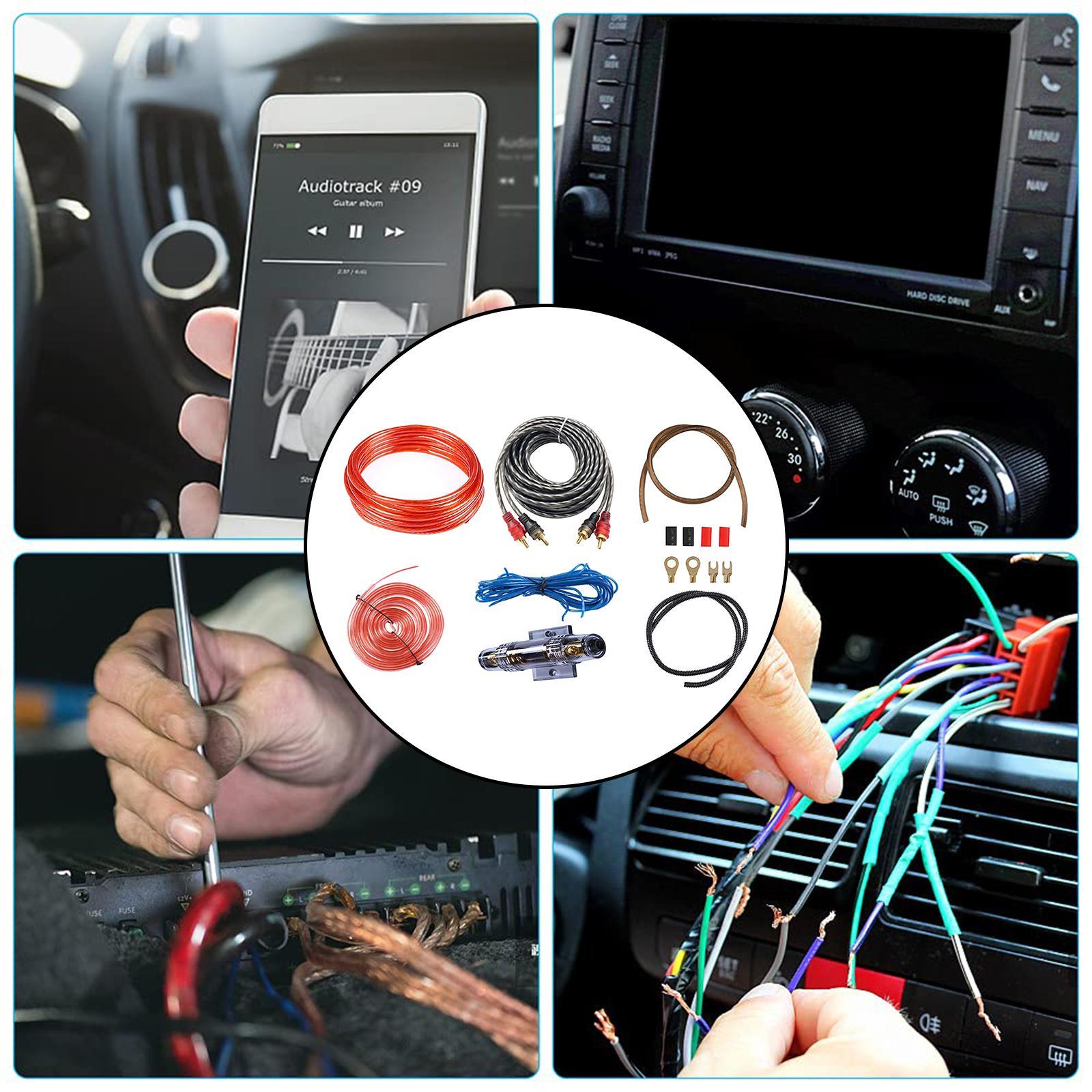 Car Audio Wire Wiring Kit  PVC Audio Cable Kit Power Cable