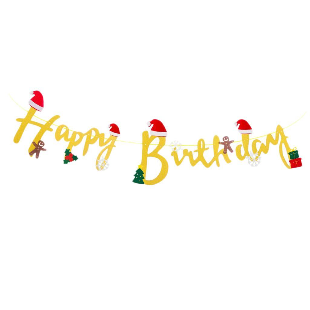 Bunting Banner Garland Decoration Supplies Happy Anniversary, Golden