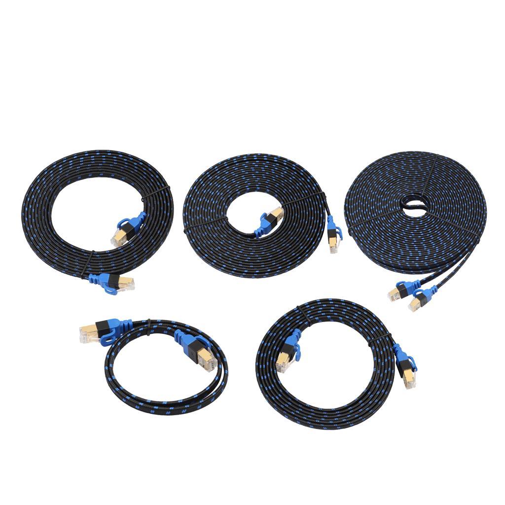 Ethernet Cable Lan Network RJ45 Patch Cable Cord Braid NAS 10 Gbps 0.5m