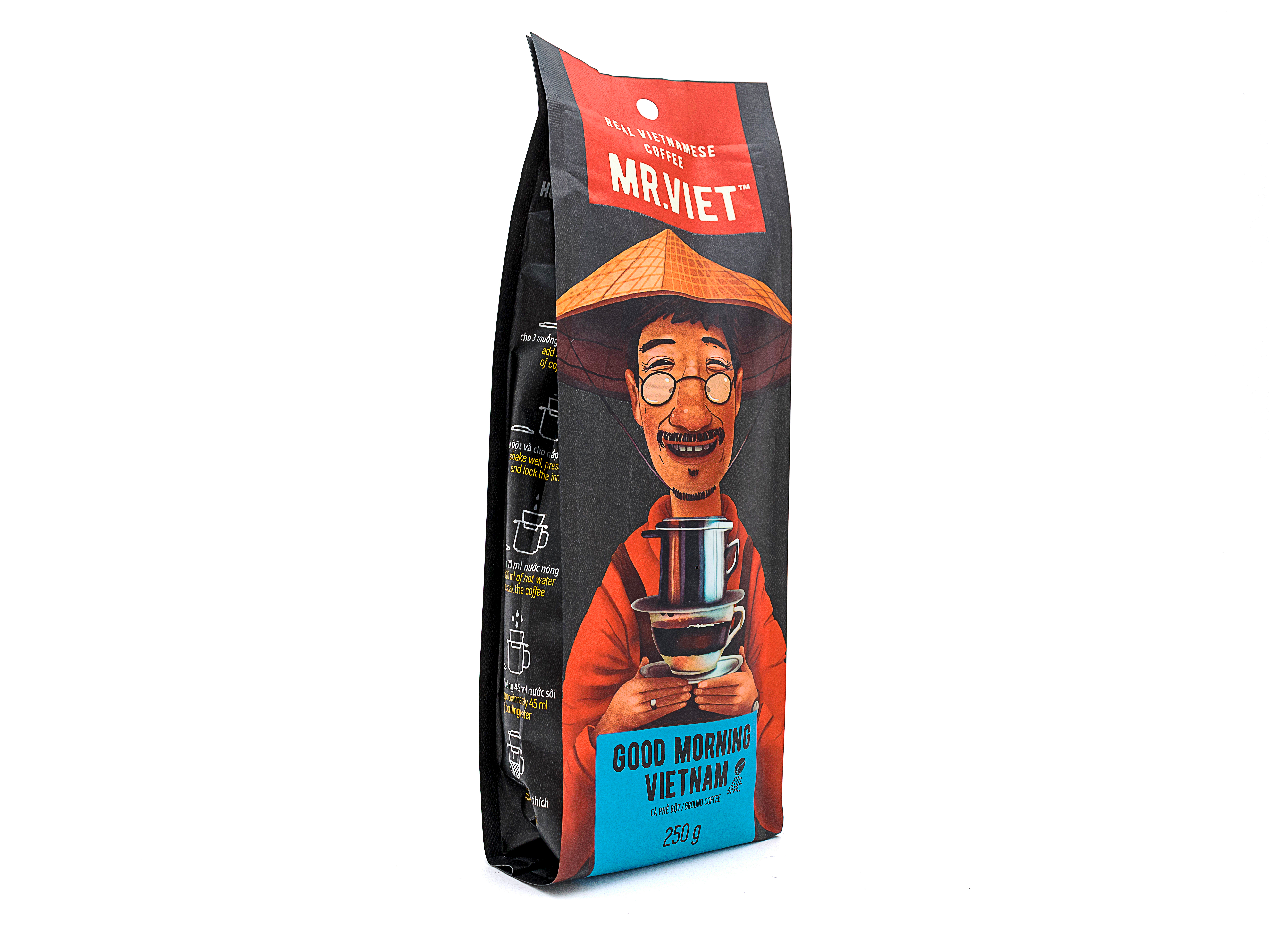 Cà phê rang xay Good Morning Mr Viet 250g