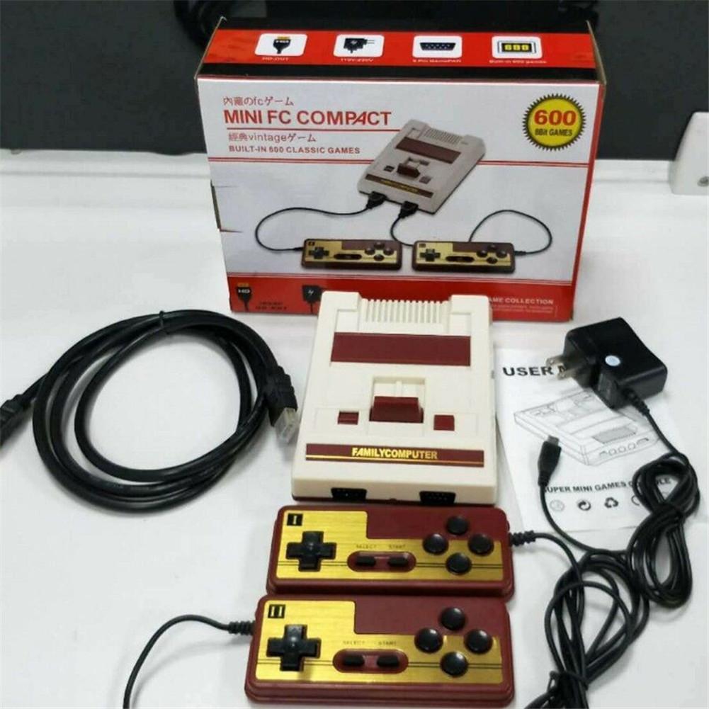 Mini FC Compact Built In 600 Classic Games 8Bit HDMI TV Game Console