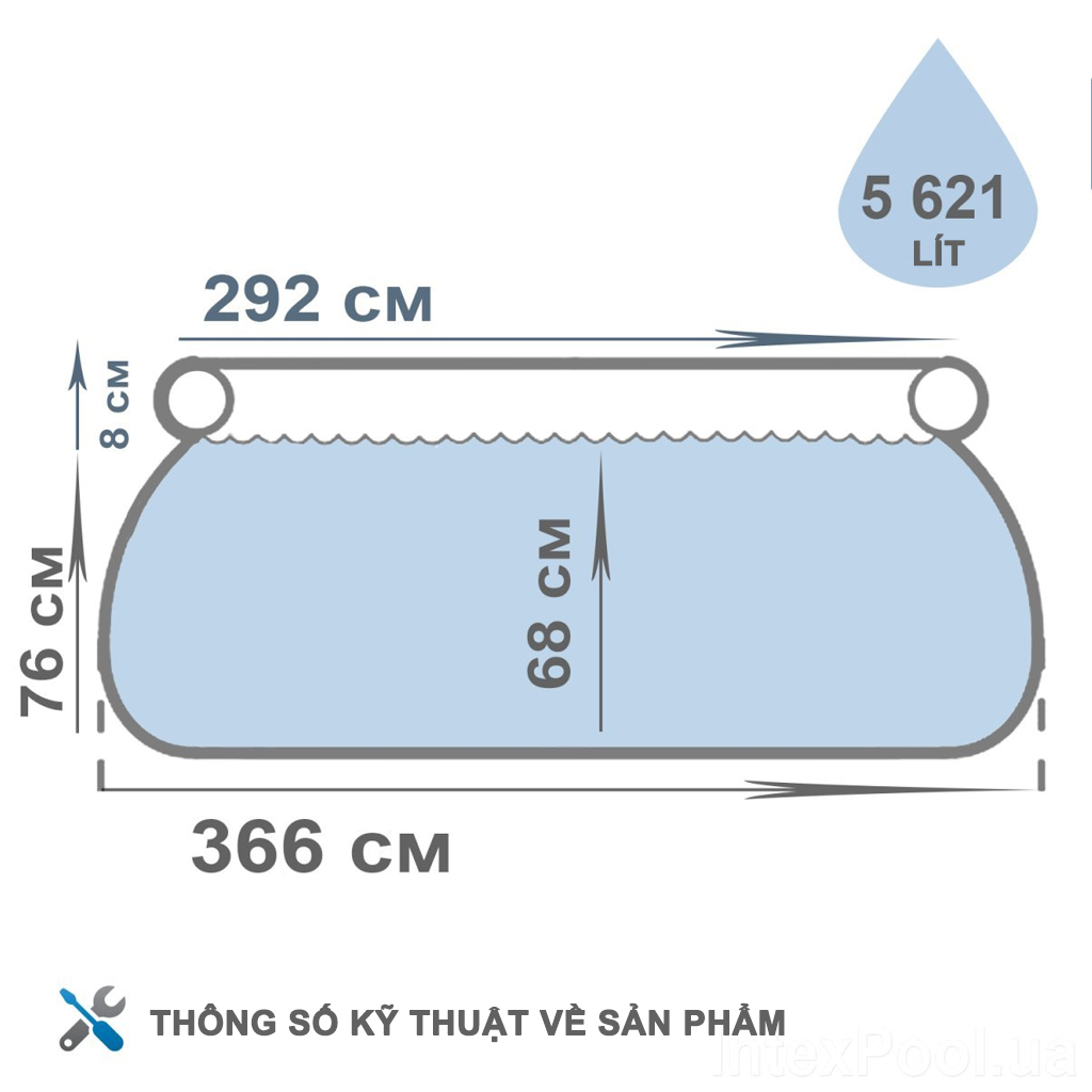 Bể bơi bơm hơi gia đình INTEX 28130(3m66*76)