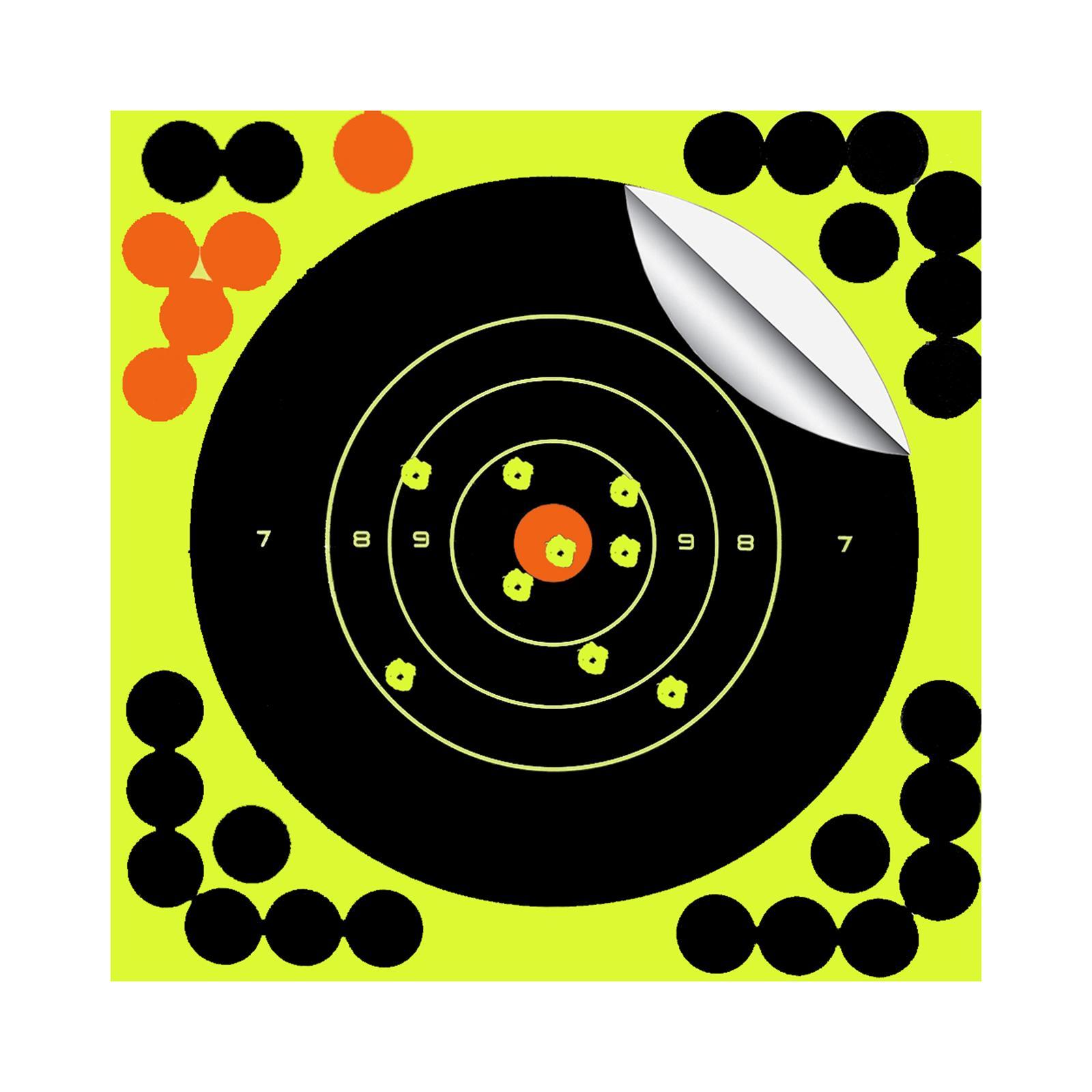 10 Reactive Splatter Self Adhesive 8" Paper Target Stickers