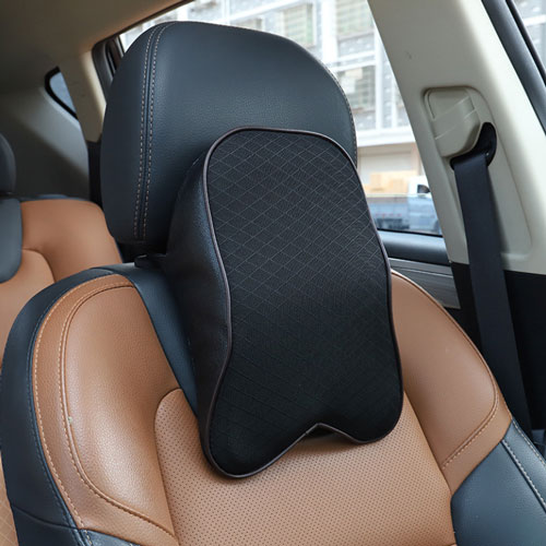 Gối Tựa Xe 3D Da PU Chống Đau Mỏi Gáy Hàng Cao Cấp Size Lớn