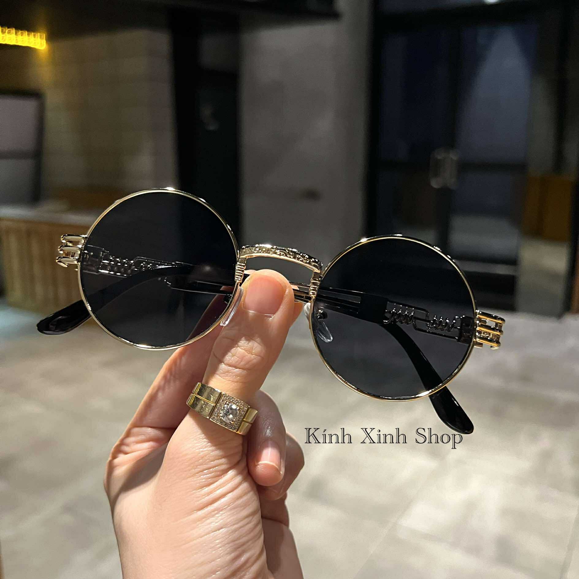 (Hàng cao cấp) Kính râm nam nữ dáng mắt tròn sành điệu - Kính râm thầy bói