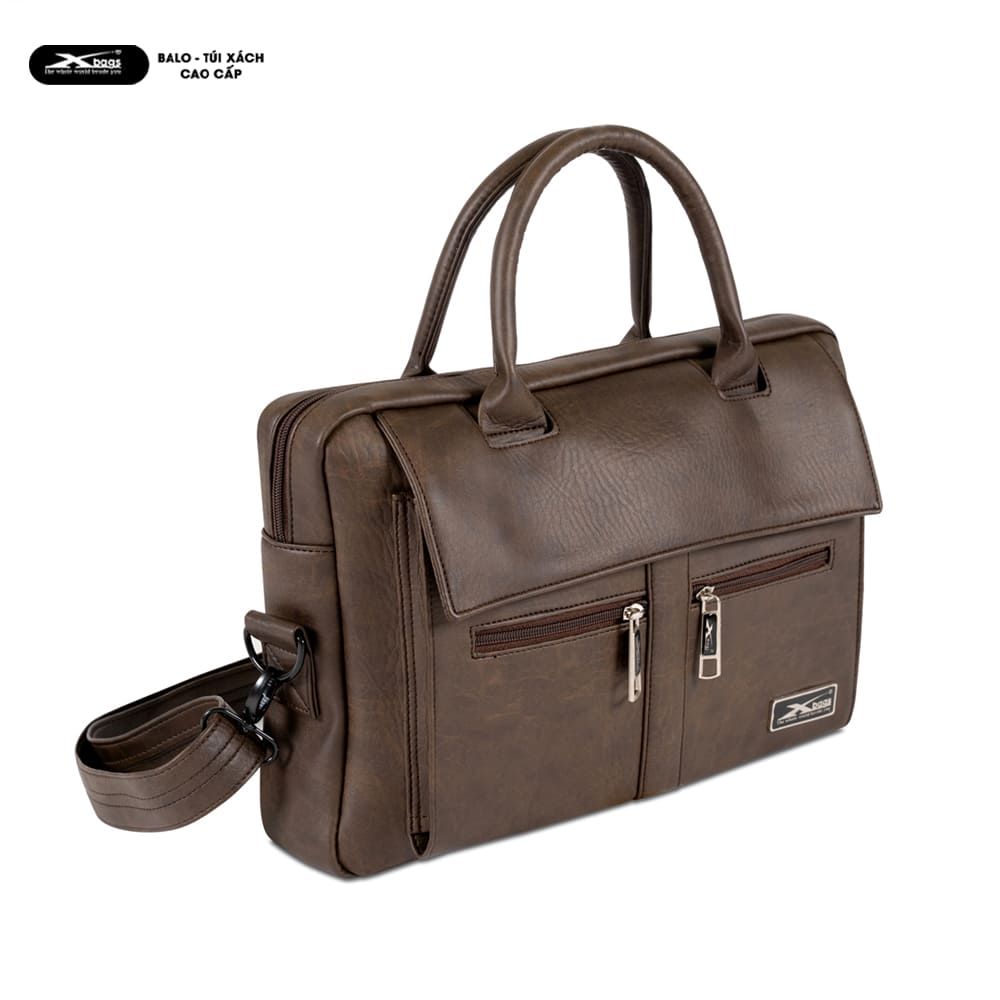 Cặp Công Sở Xbags Lavish Xb4301 Da Cao Cấp Màu Nâu, Chống Va Đập, Chống Nước, Sang Trọng Chuyên Nghiệp, Đựng Được Laptop 15 Inch!