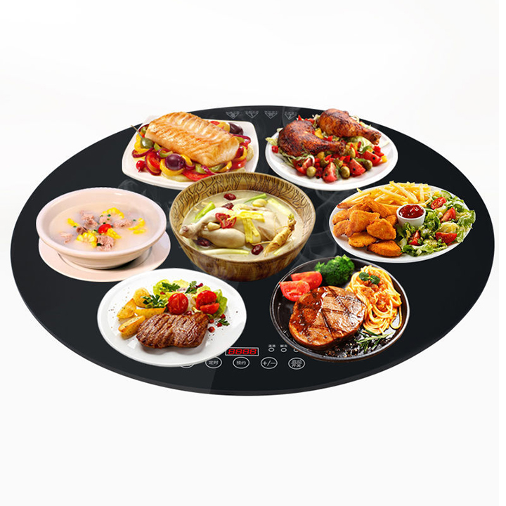 Mâm Điện Hâm Nóng Thức Ăn Giữ Nhiệt Đa Năng Chất liệu: Mặt kính cường lực chống vỡ, chống nước, chống xước Điện áp nguồn: 220v- 50Hz Công suất định mức: 300w size 60cm T386