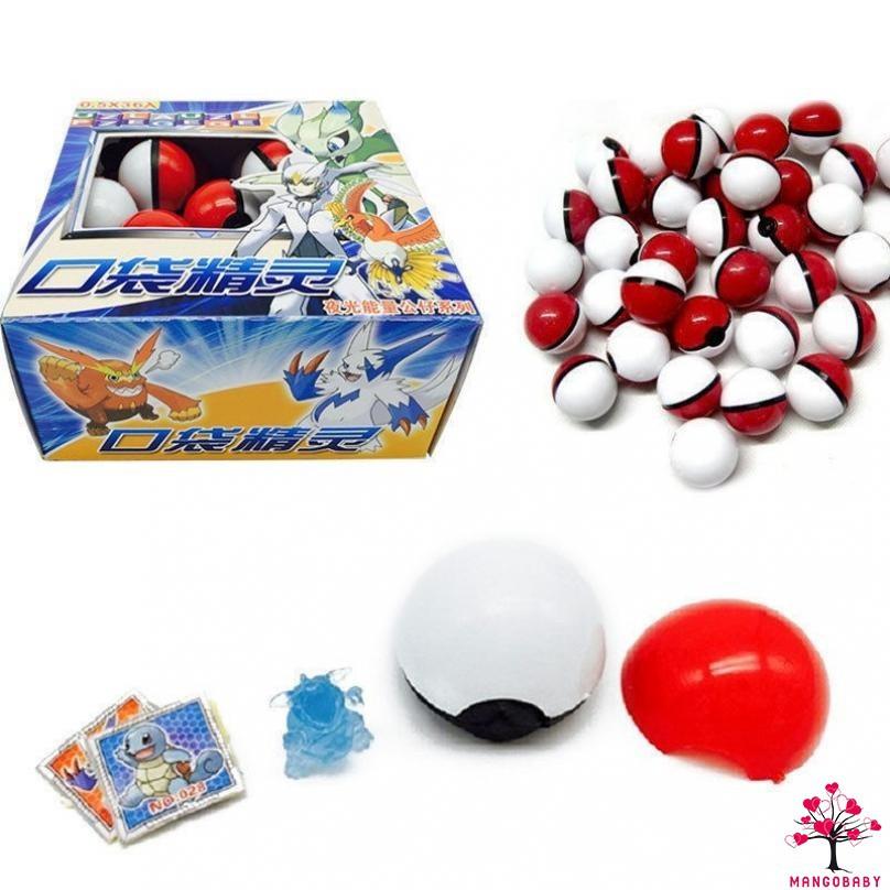 Set hộp 36 bóng pokemon - Bên trong mang đựng mô hình và quà tặng