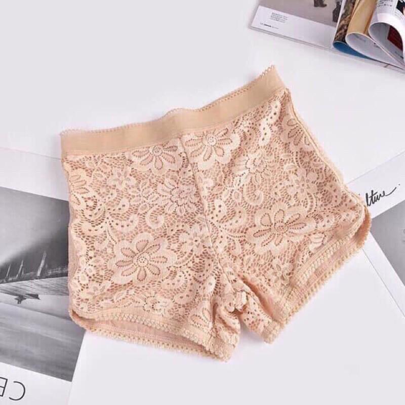 Quần đùi mặc váy- Quần lót đùi trong váy ren mềm. Phom 40 - 60kg