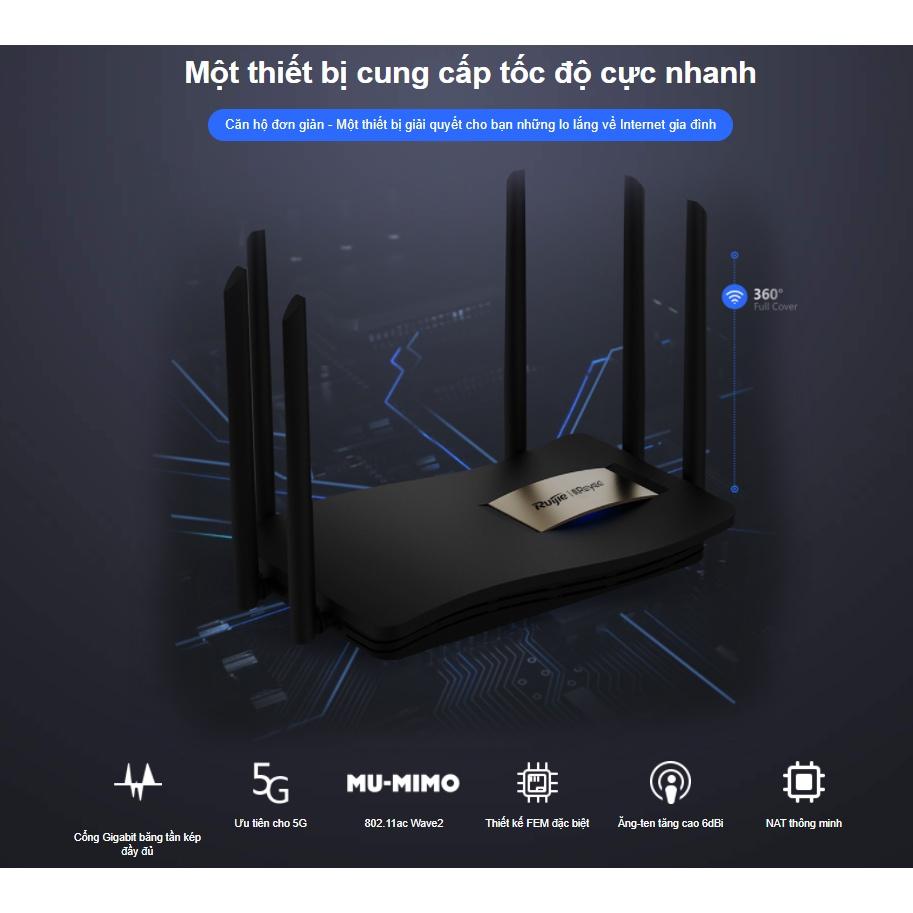 Bộ phát WiFi Ruijie RG-EW1200G PRO,Dual-band AC1300 và RG-WE1200, Dual band AC1200