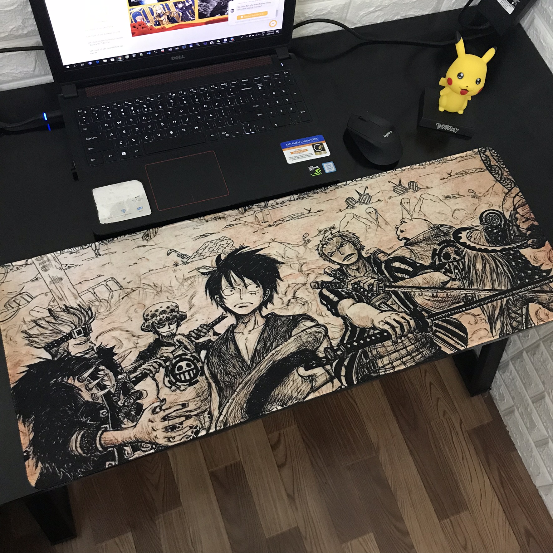 Miếng Lót Chuột, Bàn Di Chuột, mouse pad anime One Piece cỡ lớn (80x30x0.3)