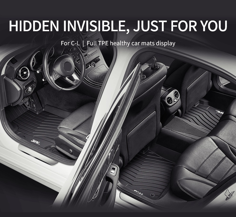 Thảm lót sàn xe ô tô dành cho Mercedes CLA 2019- Nhãn hiệu Macsim 3W chất liệu nhựa TPE đúc khuôn cao cấp - màu đen